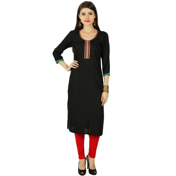 Phagun Ethnic Designer Women Rayon Solid Casual Kurti Kurta Tunic Dress