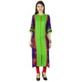 thumbnail image 1 of Phagun Ethnic Kurti Rayon Floral 3/4 Sleeve Bollywood Kurta Women Tunic Dress, 1 of 4