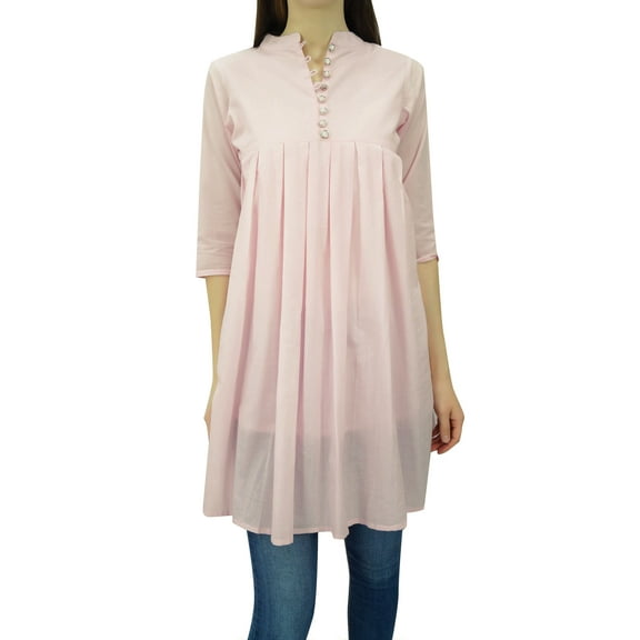 Phagun Flare Kurti Ethnic Cotton Tunic Summer Ladies Kurta Designer Blouse