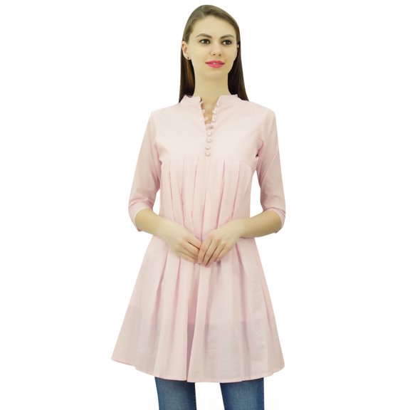 Phagun Flare Kurti Ethnic Cotton Tunic Summer Ladies Kurta Designer Blouse