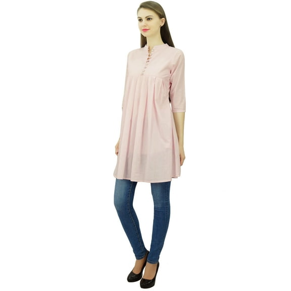 Phagun Flare Kurti Ethnic Cotton Tunic Summer Ladies Kurta Designer Blouse