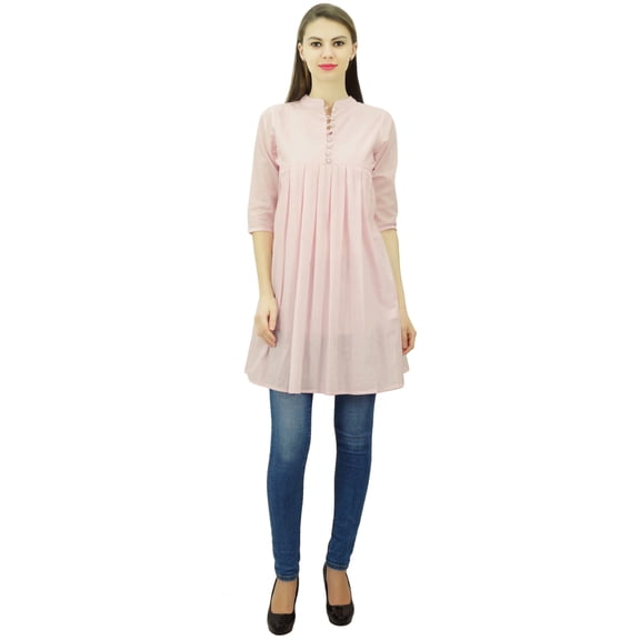 Phagun Flare Kurti Ethnic Cotton Tunic Summer Ladies Kurta Designer Blouse