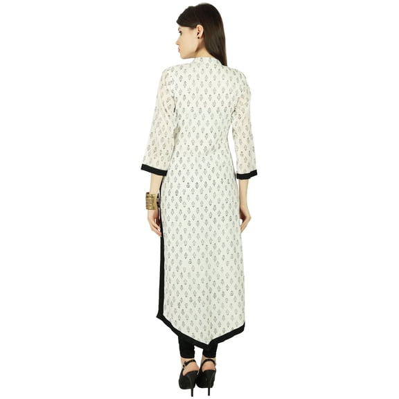 Phagun Floral Bollywood Kurta Women Ethnic Cotton Kurti Cotton Top Tunic Dress