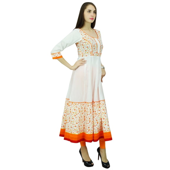 Phagun Floral Kurta Ethnic Cotton Anarkali Kurti Bollywood Designer Dress