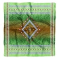 thumbnail image 1 of Phagun Green Aztec Geometric Print Pure Silk Square&nbsp;Scarf&nbsp;Neck Wrap Summer Hair Bandanas For Women, 1 of 6