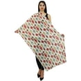 thumbnail image 1 of Phagun Ikat Print Cotton Voile Long Sarong Shawl Women Neck Wrap Scarf Stole-Off White, 1 of 1