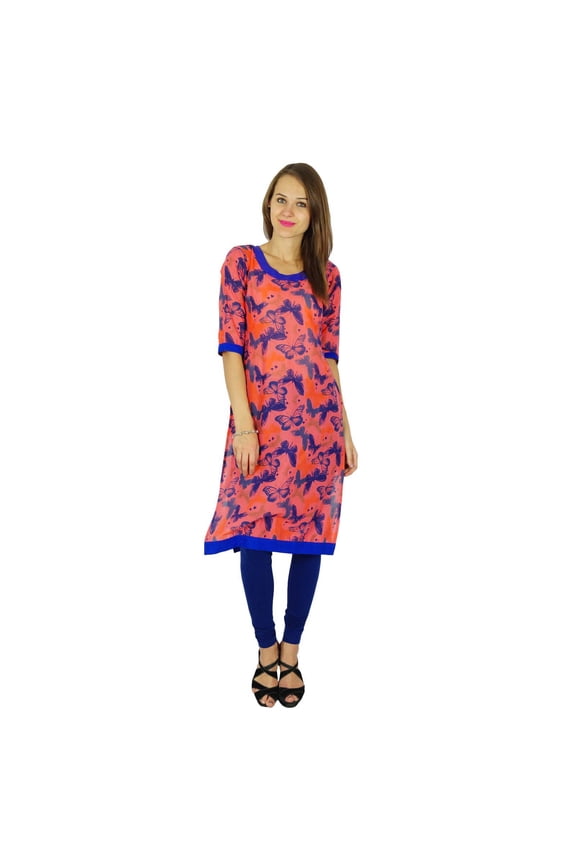 Indian Designer Bollywood Kurta Women Ethnic Kurti Cotton Tunic Dress