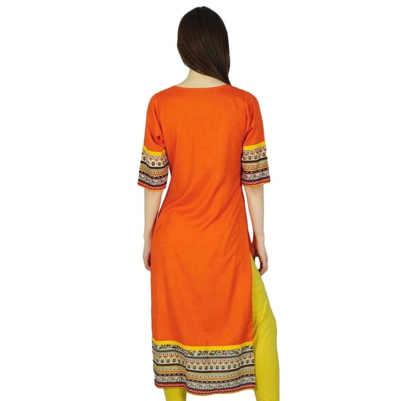Phagun Indian Designer Cotton Rayon Kurta Women Kurti Casual Top Tunic Dress