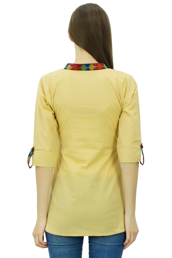 Indian Ethinc Cotton Tunic Short Summer Top Casual Blouse