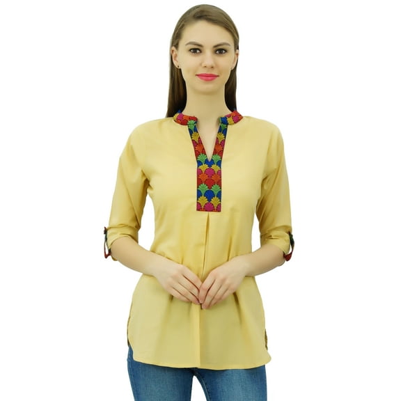 Phagun Indian Ethinc Cotton Tunic Short Summer Top Casual Blouse