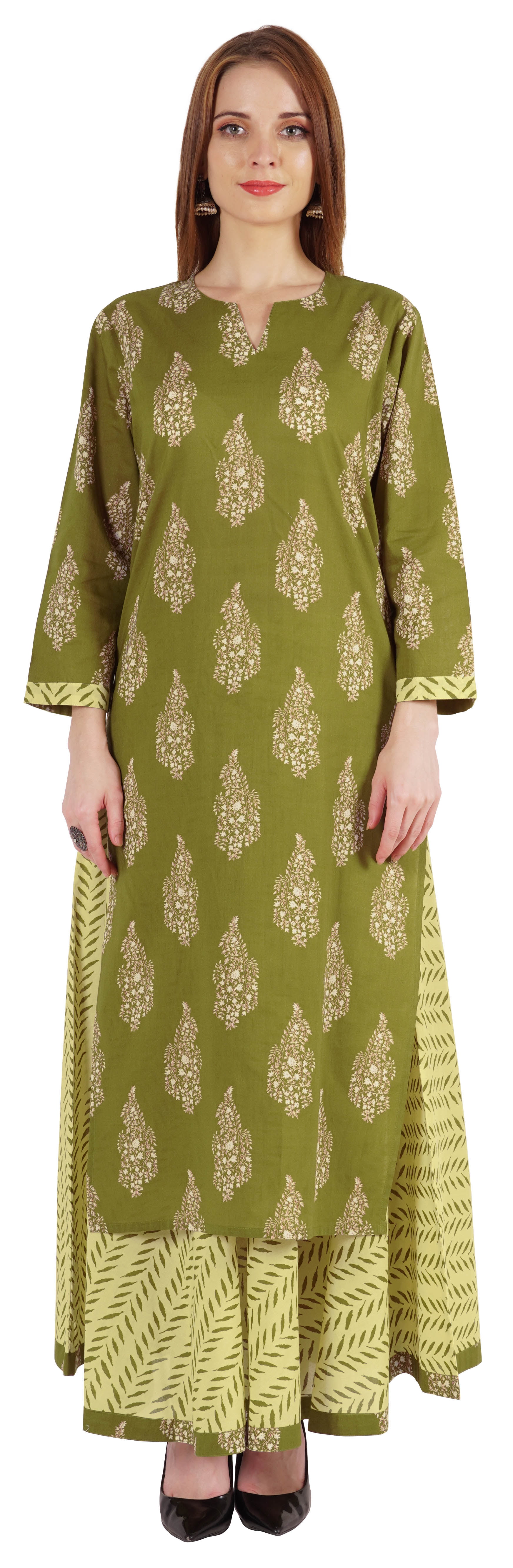 Buy Aks Yellow & Maroon Floral Print Kurta With Skirt Online at Best Prices  in India - JioMart.