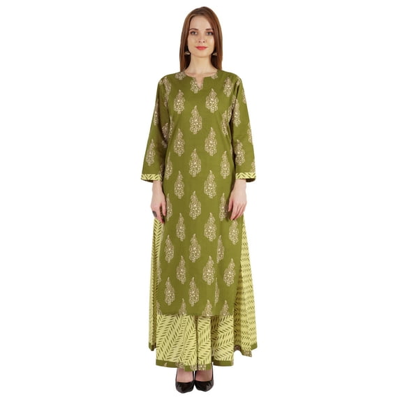 Phagun Indian Ethnic Cotton Kurti & Skirt Set For Womens Partywear Dress Printed Traditional Wear