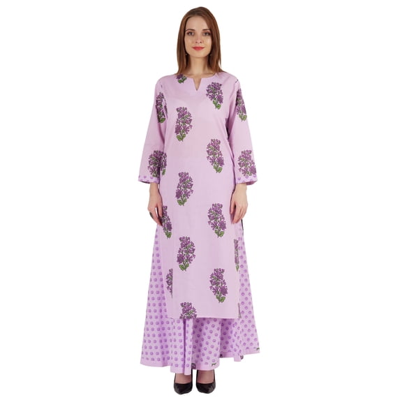 Phagun Indian Ethnic Cotton Kurti & Skirt Set For Womens Partywear Dress Printed Traditional Wear