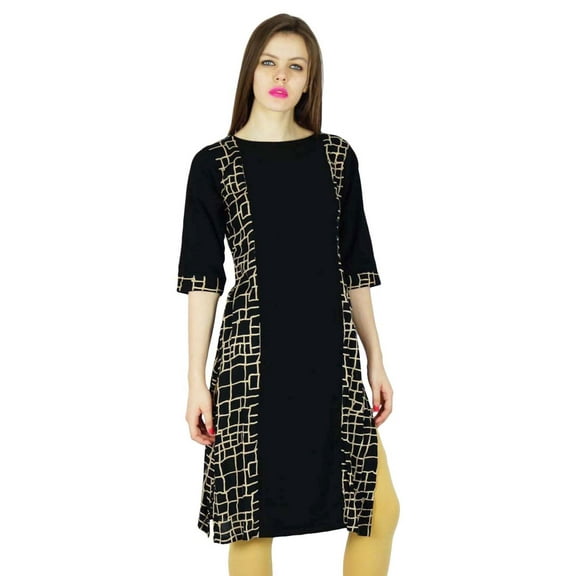 Phagun Indian Kurta Women Ethnic Designer Kurti Rayon Printed Top Tunic Dress