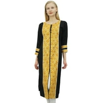 Phagun Indian Tunic Women's Long Printed Casual Wear Kurti Straight Kurta-4