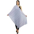thumbnail image 1 of Phagun Indian Women Wrap Scarf Flamingo Print Cotton Voile Sarong Shawl-Dusty Blue, 1 of 1