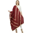 thumbnail image 1 of Phagun Indian Women's Designer Chunni Cotton Dupatta Ethnic Stole Scarves-Maroon, 1 of 5