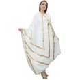 thumbnail image 1 of Phagun Indian Women's Designer Chunni Cotton Dupatta Ethnic Stole Scarves-White, 1 of 5