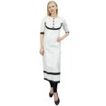 thumbnail image 1 of Phagun Indian Women's White Designer Kurta Kurti Bollywood Ethnic Dress-4, 1 of 1