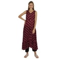 thumbnail image 1 of Phagun Indo Western Printed Flared Kurti For Womens Sleeveless Indian Traditional Wear, 1 of 7