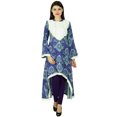 thumbnail image 1 of Phagun Kurta Women Ethnic Designer Damask Rayon Casual Kurti Tunic Dress, 1 of 1