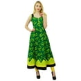 thumbnail image 1 of Phagun Kurti Ethnic Designer Women Cotton Anarkali Kurta Leaf Print Casual Dress, 1 of 1