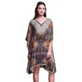 thumbnail image 1 of Phagun Ladies Plus Size Kaftan Summer Wear Beach Coverup Kimono Kaftan-4X-5X, 1 of 6