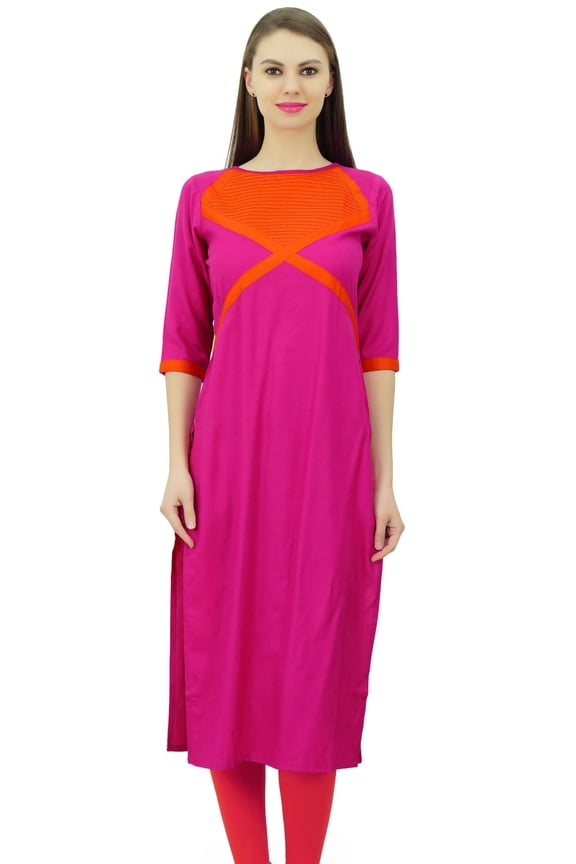 Ladies Tunic Cotton Indian Designer Kurti Straight Kurta
