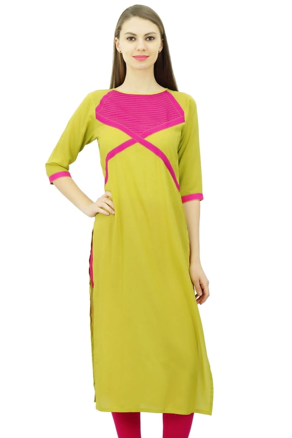 Ladies Tunic Cotton Indian Designer Kurti Straight Kurta