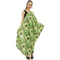 thumbnail image 1 of Phagun Leaf Print Women Designer Cotton Voile Long Stole Neck Wrap Scarf-Green, 1 of 1