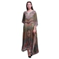 thumbnail image 1 of Phagun Mandala Geometric Womens Long Beach Kaftan Beachwear Bikini Coverup Maxi Dress-XL-3X, 1 of 5