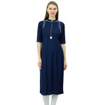 Phagun Mandarin Collar Kurti For Womens Ethnic India Tunic Top Ladies Rayon Kurta
