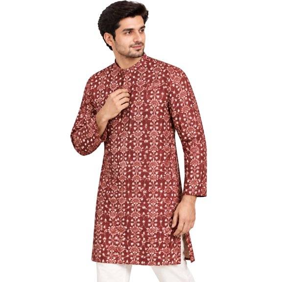 Phagun Men's Long Kurta Traditional Ethnic Wear for Festive & Casual Occasions
