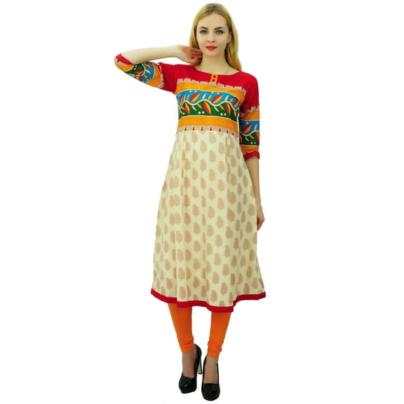 Phagun Paisley Women Casual Dress Designer Cotton Kurta Ethnic Anarkali Kurti