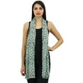 thumbnail image 1 of Phagun Polka Dot Print Cotton Voile Stole Shawl Women Neck Wrap Long Scarf-Aqua Blue, 1 of 5