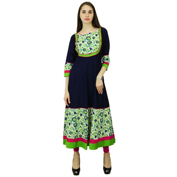 Phagun Rayon Anarkali Kurta Floral Designer Ethnic Kurti Tunic Dress