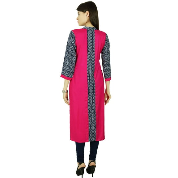 Phagun Rayon Dotted Bollywood Kurta Women Ethnic Kurti Casual Tunic Dress