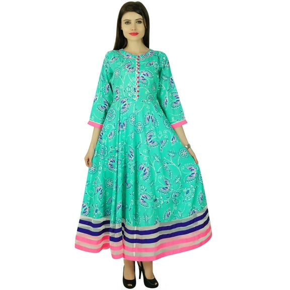 Phagun Rayon Floral Bollywood Ethnic Designer Casual Kurti Women Tunic Dress