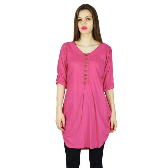 Phagun Rayon Kurti Designer Bollywood Kurta Women Casual Top Tunic Dress