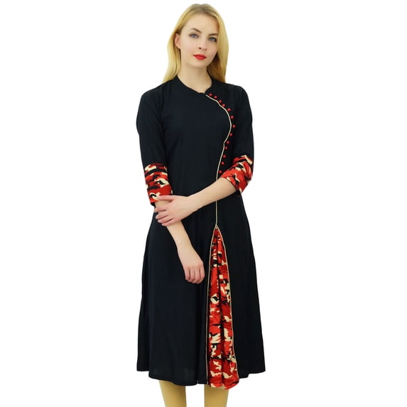 Phagun Rayon Solid Pattern Kurti Ethnic Designer Women Kurta Casual Dress