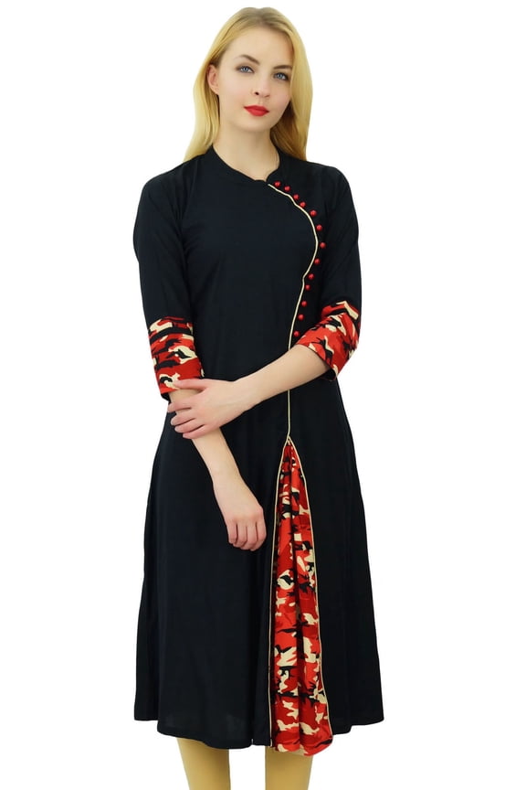 Rayon Solid Pattern Kurti Ethnic Designer Women Kurta Casual Dress