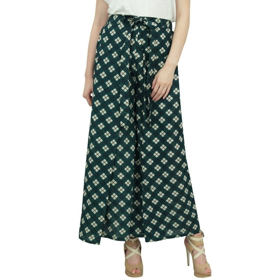 Phagun Thai Fisherman Pants Yoga Trousers Boho Gypsy Harem Green Trousers-XL