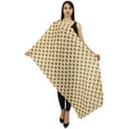 thumbnail image 1 of Phagun Women Beige Long Scarf Basset Hounds Dog Print Cotton Voile Stole, 1 of 1