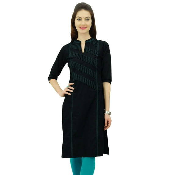 Phagun Women Cotton Straight Pintex Kurta Kurti Casual Summer Indian Ethnic Tunic Top
