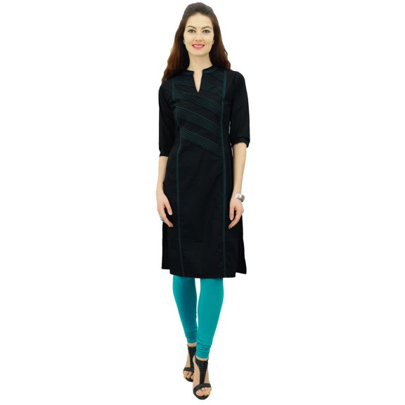 Phagun Women Cotton Straight Pintex Kurta Kurti Casual Summer Indian Ethnic Tunic Top