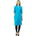 thumbnail image 1 of Phagun Women Cotton Straight Pintex Kurti Casual Summer Indian Ethnic Tunic Top, 1 of 1