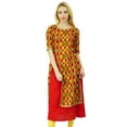 thumbnail image 1 of Phagun Women Ethnic Top Cotton Abstract Pattern Kurti Tunic Dress Designer Kurti, 1 of 6