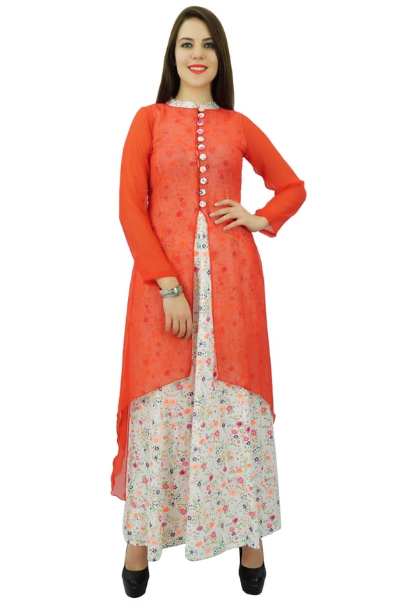 Women Floral Designer Cotton Kurti Ethnic Kurta Casual Dress