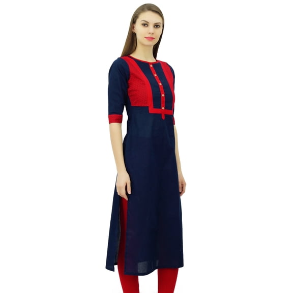 Phagun Women Indian Ethnic Cotton Kurti Casual Wear Tunic Top Straight Kurta