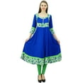 thumbnail image 1 of Phagun Women Rayon Anarkali Printed Kurti Chic Style Flared Tunic Dress Indian Kurta, 1 of 8